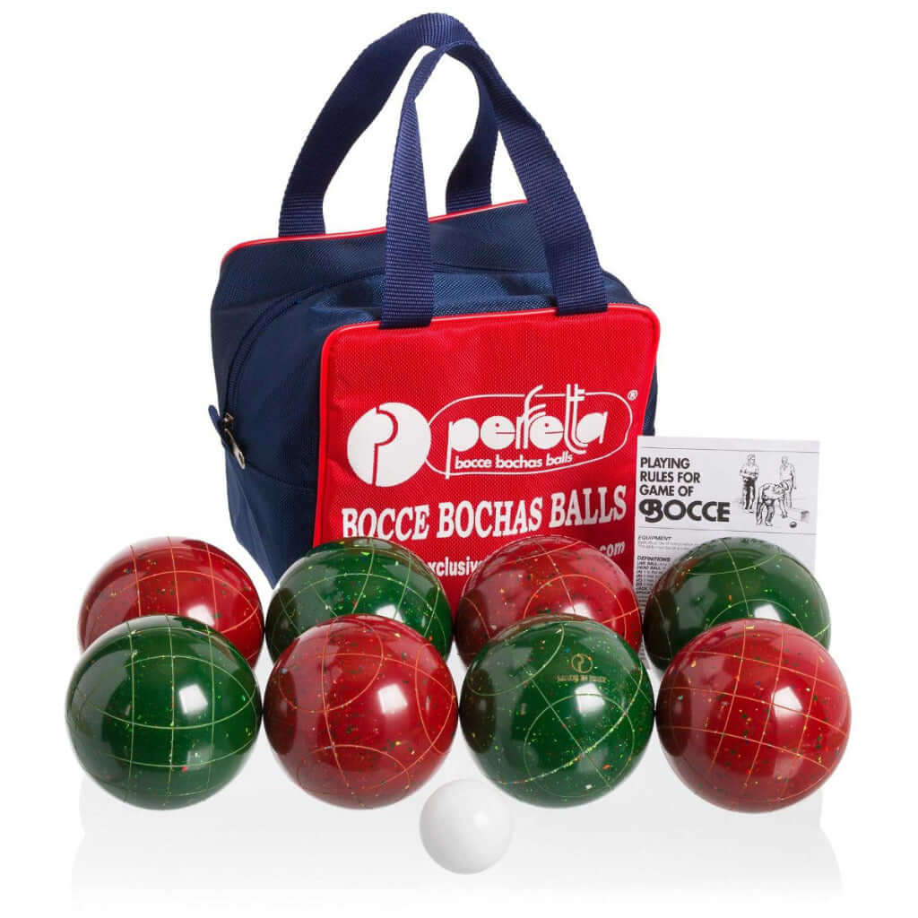 Perfetta Club Pro Fleck Color Bocce Ball Set 107mm Made in Italy - Playaboule